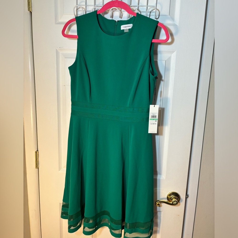 Emerald green Calvin Klein dress NWT